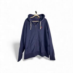 Polo by Ralph Lauren XL Navy Blue Zip-Up Sweatshirt Hoodie